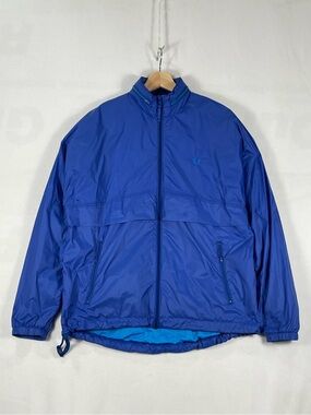 Fred Perry J5248 Mullberry Blue Full Zip Windbreaker Light Jacket Sz M